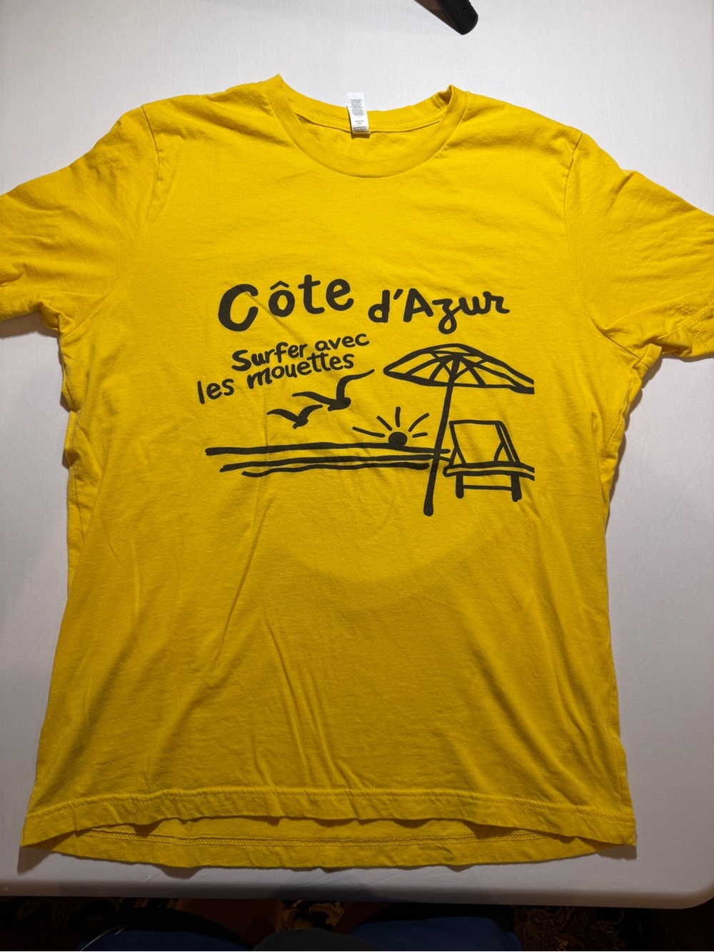 Côte d'Azur Graphic Tee - Yellow Large